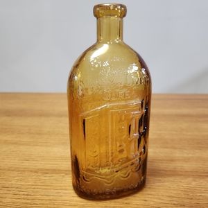 Vintage Wheaton's "Franks" Safe Liver & Kidney Cure Amber Glass Bottle 9"
